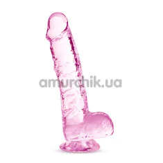 Фаллоимитатор Naturally Yours 6 Crystalline Dildo, розовый - Фото №1
