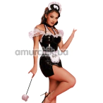 Костюм горничной JSY Sexy Lingerie 8102, черный: платье + фартук + головной убор + метелка - Фото №1