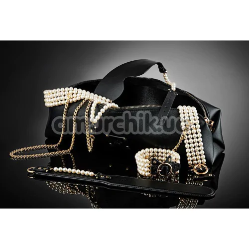 Бондажний набір Guilty Pleasure Allure Pearl Pleasure Set, чорно-золотий