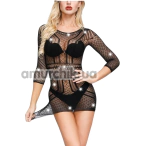 Платье Star Night Net Sparkle Stripe Mini Dress, черное - Фото №1