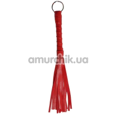Флоггер DS Fetish Leather Flogger 02040, красный - Фото №1