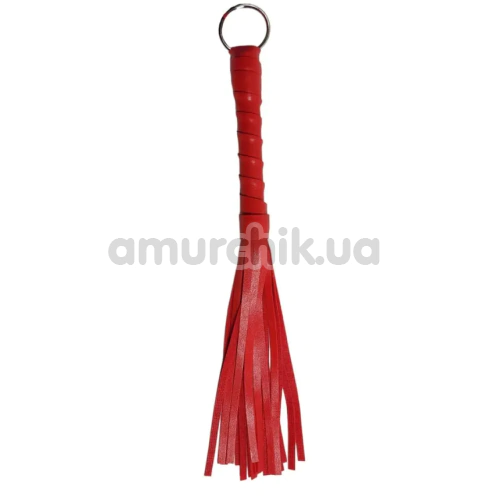 Флоггер DS Fetish Leather Flogger 02040, красный - Фото №1