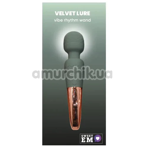 Універсальний вібромасажер Sweet Em Velvet Lure Vibe Rhythm Wand, зелений