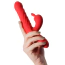 Вибратор с толчками Crushious Lapin, красный - Фото №6