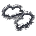 Підв'язки з чорним бантиком Star Night Accurate Bow Lace Garter, чорні - Фото №1