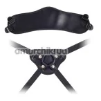 Трусики для страпона Lovetoy Orgazm Cozy Harness Series + 4 кільця, чорні - Фото №1