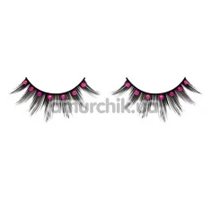 Вії Black-Hot Pink Rhinestone Eyelashes (модель 501) - Фото №1