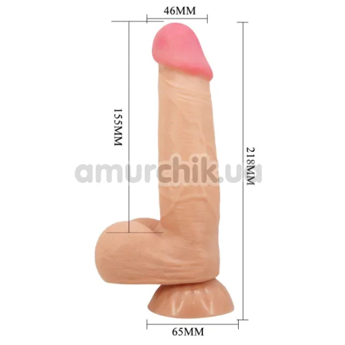 Фаллоимитатор Sliding Skin Bendable 8.5, телесный