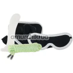 Набір Whipsmart Glow In The Dark 4 Pc Strap-On Set With Eye Mask & Rope, світиться в темряві - Фото №1