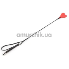 Стек з сердечком DS Fetish Crop Heart, червоний - Фото №1