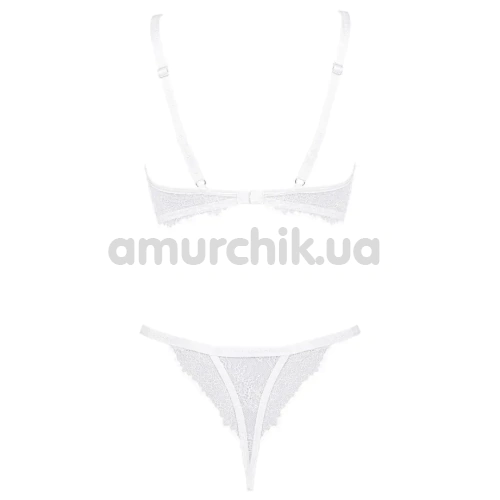 Комплект Obsessive Bianelle, білий: бюстгальтер + трусики-стрінги