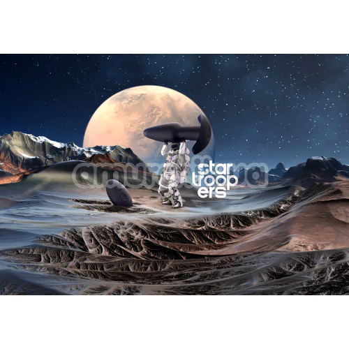 Анальная пробка с вибрацией Startroopers Pluto, синяя