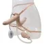 Двойной страпон с вибрацией Double Pleasure Inflatable Strap On, телесный - Фото №3