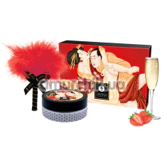 Пудра для тела Shunga Kissable Massage Powder Sparkling Strawberry Wine - клубничное вино, 75 г - Фото №1