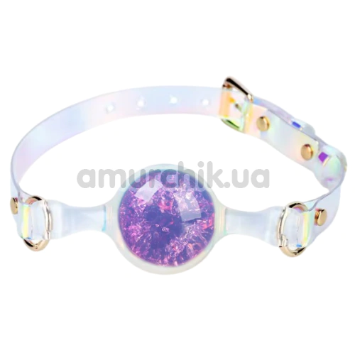 Кляп Univibe Crystal Gag L, фіолетовий - Фото №1