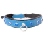 Ошейник DS Fetish Leather Collar Jewel, голубой - Фото №1