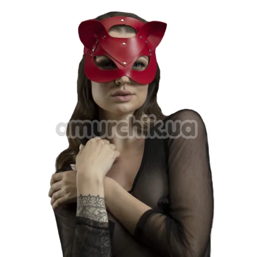 Маска Кошечки Feral Feelings Catwoman Mask, красная - Фото №1
