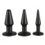 Набор анальных пробок Anal Training Set Anal Training Set Advanced, 3 шт черный - Фото №1