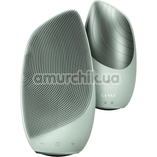 Ультразвуковая щетка для лица Geske Sonic Thermo Facial Brush 6 in 1, зеленая