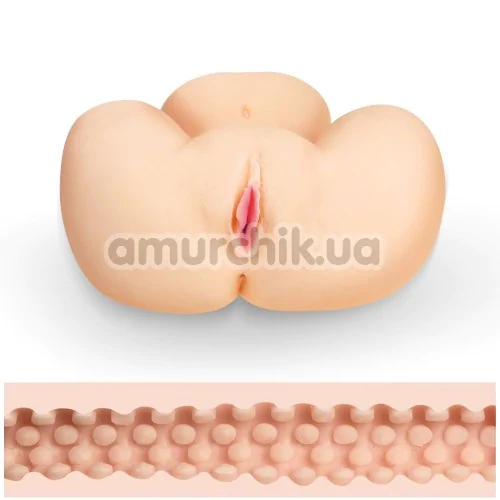 Искусственная вагина и анус Feel Me Bare Spread Pussy&Ass Masturbator, телесная