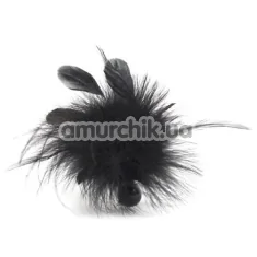 Перышко для ласк Bijoux Indiscrets Pom Pom Feather Tickler, черное - Фото №1