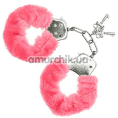 Наручники S Pleasures Furry Cuffs, розовые - Фото №1