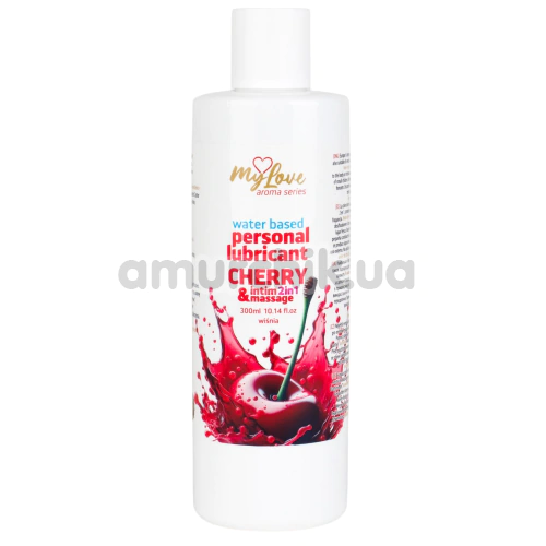 Массажный лубрикант MyLove Aroma Series Personal Lubricant 2in1 Cherry - вишня, 300 мл - Фото №1