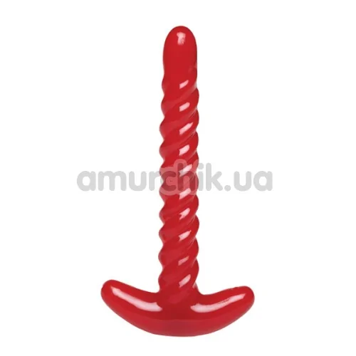 Анальна пробка Menz Stuff Soft Twist, червона - Фото №1