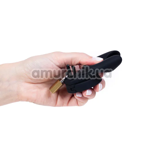 Пояс вірності Fantasy Fetish Silicone Cock Cage, чорний