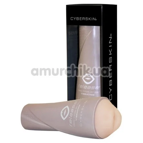 Симулятор орального сексу з вібрацією Cyberskin Release Deep Throat Stroker Vibrating, тілесний