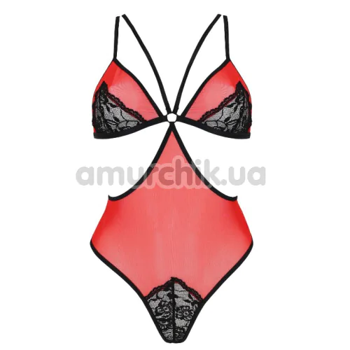 Боди Passion Free Your Senses Erotic Line Peonia, красно-черное