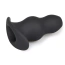 Анальна пробка Hollow Silicone Butt Plug, чорна - Фото №2