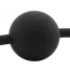 Кляп Ouch! Black & White Silicone Ball Gag, черный - Фото №6