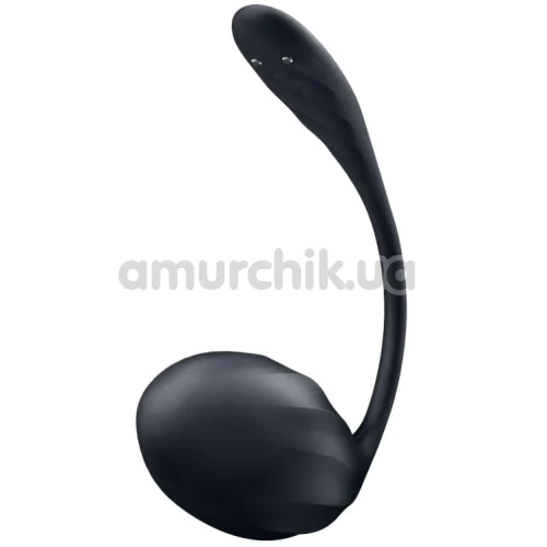 Виброяйцо Satisfyer Ribbed Petal, черное