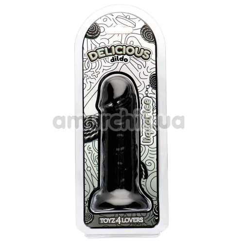 Фаллоимитатор с ароматом лакрицы Delicious Dildo Liquorice 15 см, черный