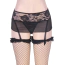 Комплект Star Night Lace Rose Set, черный: пояс для чулок + трусики-стринги - Фото №3