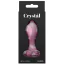 Анальна пробка Crystal Glass Heart, рожева - Фото №3