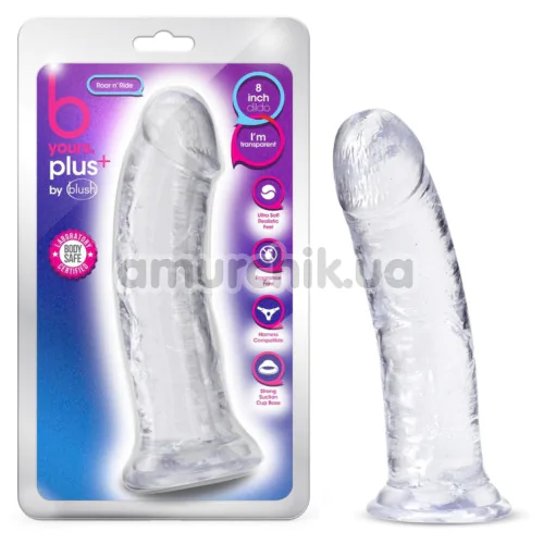 Фаллоимитатор B Yours Plus Roar N Ride 8, прозрачный
