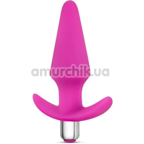 Анальная пробка с вибрацией Discover Vibrating Silicone Anal Plug, розовая