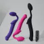 Безремневой страпон с вибрацией Strap-On-Me Vibrating Bendable Strap-On XL, розовый - Фото №9