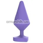 Анальна пробка MisSweet Luv Heart Plug Large, фіолетова - Фото №1