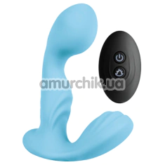Вибростимулятор простаты S Pleasures Premium Fuzzy, голубой - Фото №1