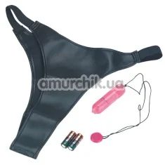 Вибротрусики Leatherlook Panty Quakers with Vibrator - Фото №1