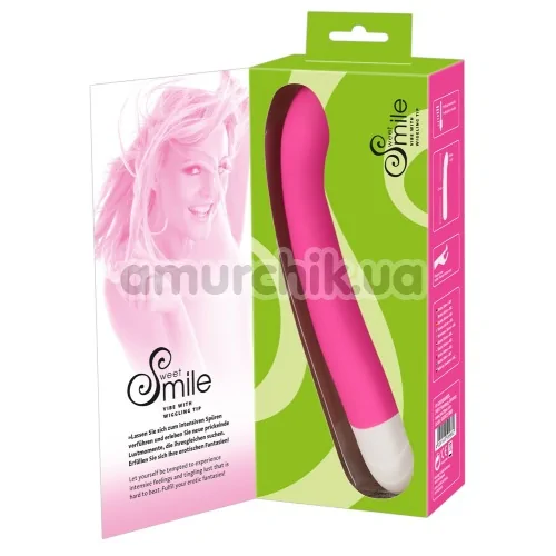Вібратор для точки G Smile Vibe With Wiggling Tip, рожевий