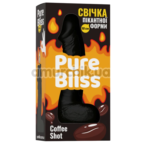 Свічка у вигляді пеніса Pure Bliss Small Coffee Shot - кава, чорна