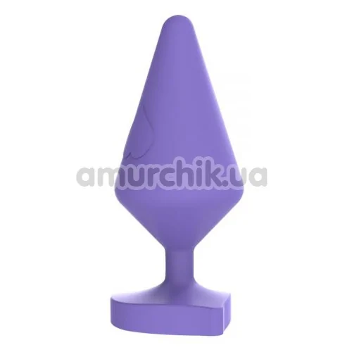 Анальна пробка MisSweet Luv Heart Plug Large, фіолетова - Фото №1