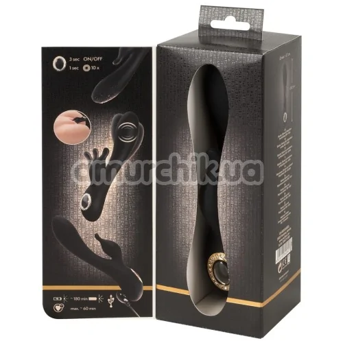 Вібратор Cleopatra Rabbit Vibrator, чорний
