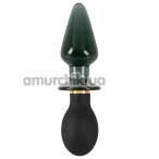 Анальная пробка с вибрацией Anos Double-Ended Butt Plug With Vibration, черная - Фото №1