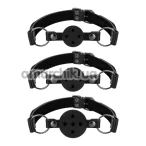 Набор кляпов Bedroom Fantasies Set Of 3 Ball Gags, черный - Фото №1