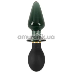 Анальна пробка з вібрацією Anos Double-Ended Butt Plug With Vibration, чорна - Фото №1